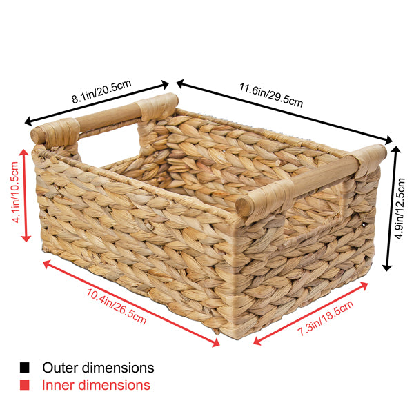 Small Water Hyacinth Baskets - Low