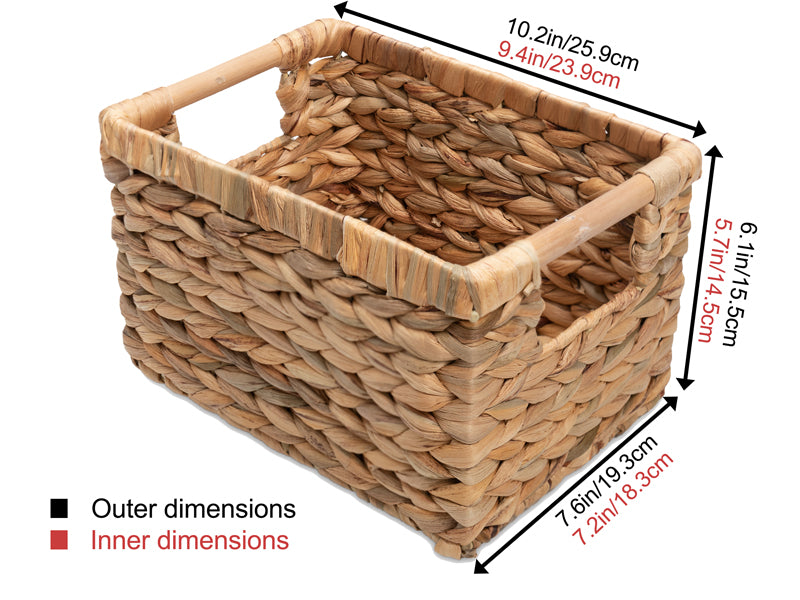 Small Water Hyacinth Baskets for Storage - High