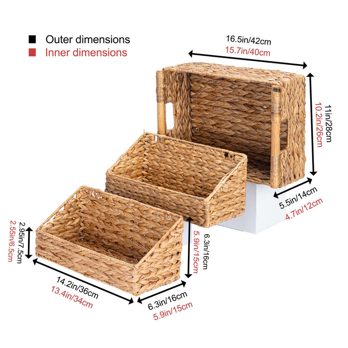 Wall Water Hyacinth Basket for Storage