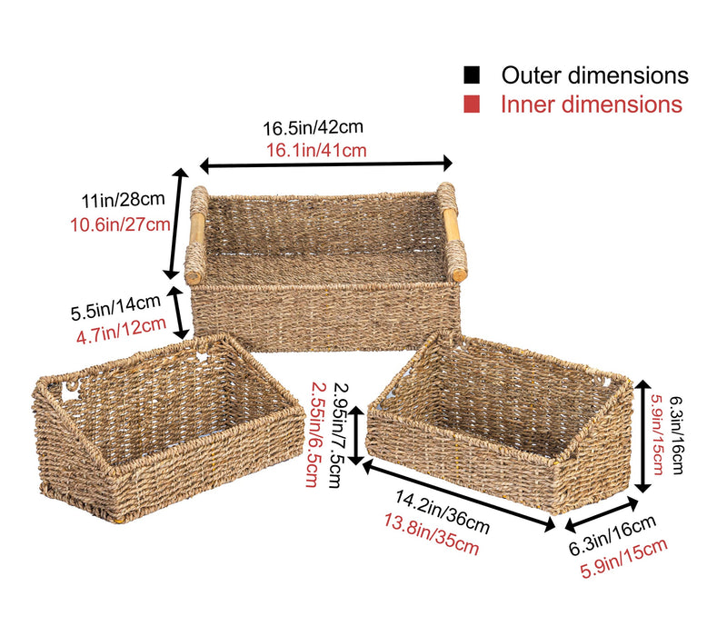 Wall Seagrass Basket for Storage