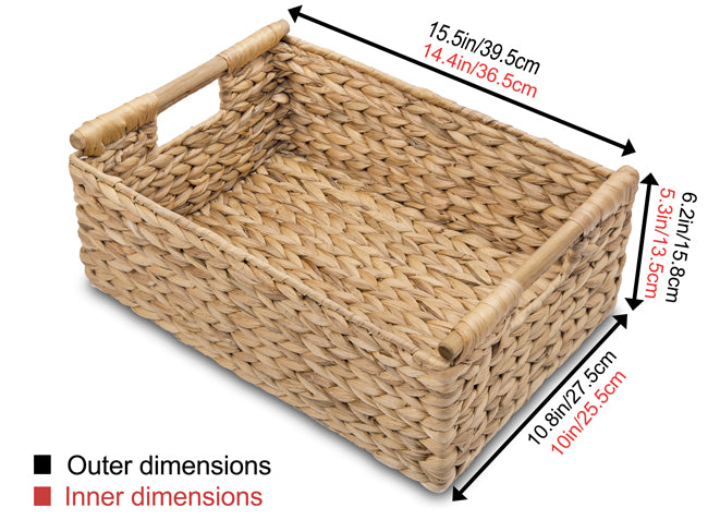 Large Water Hyacinth Basket - Low