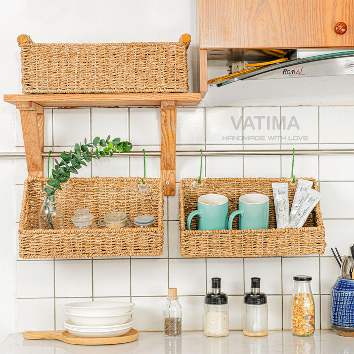 Wall Seagrass Basket for Storage
