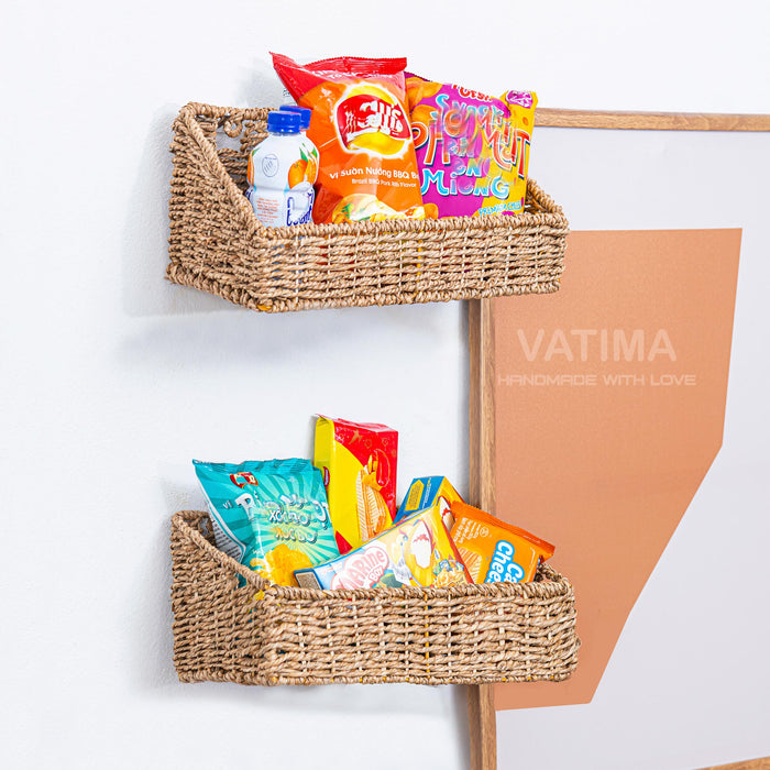 Wall Seagrass Basket for Storage