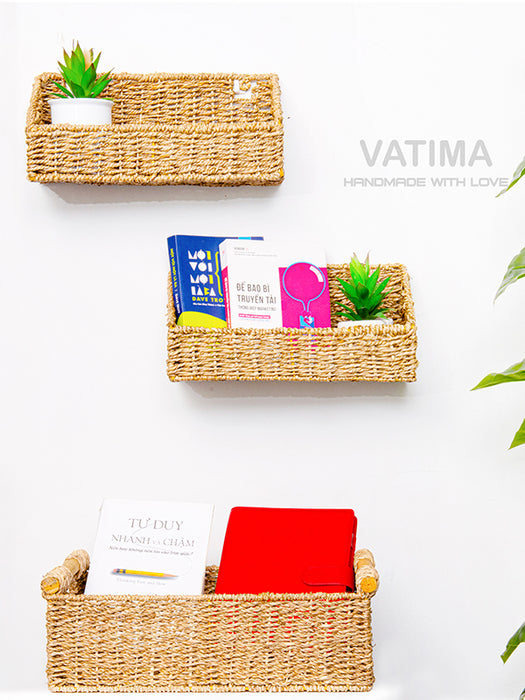 Wall Seagrass Basket for Storage