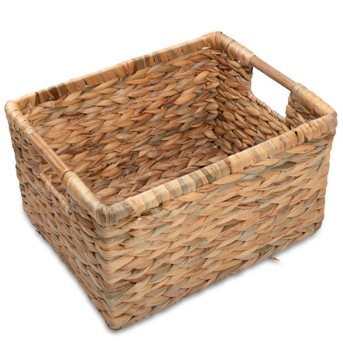 Large Water Hyacinth Storage Baskets Rectangular - High