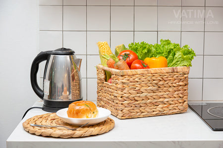 Small Water Hyacinth Baskets for Storage - High