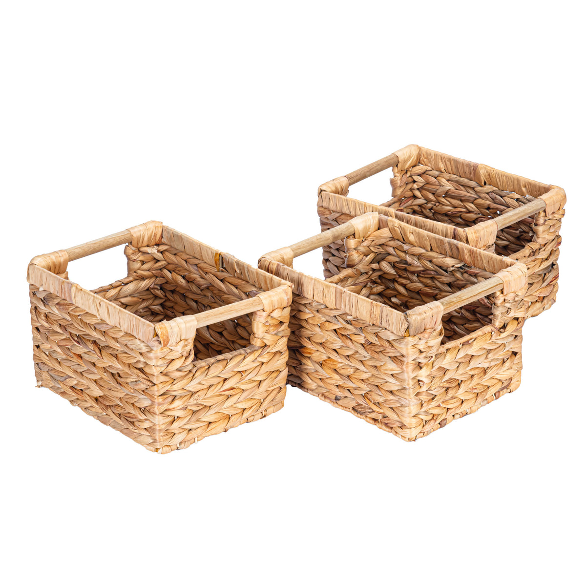 Large Water Hyacinth Storage Baskets Rectangular - High — Vatima Home