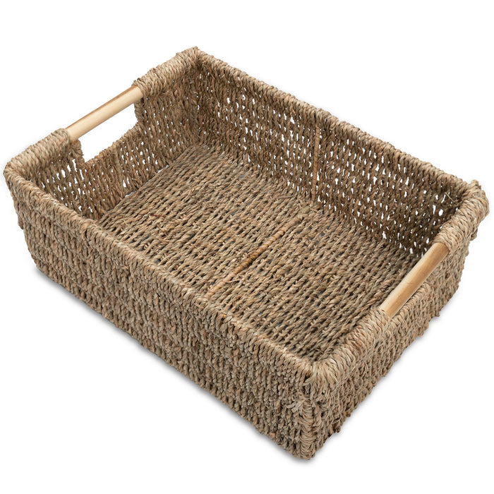 Large Seagrass Basket Storage - Low