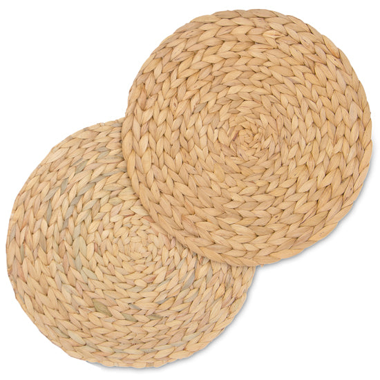 Water Hyacinth Wicker Placemats 11.8” (Set of 2)