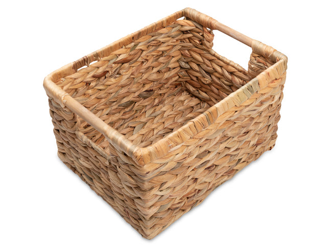 Medium Water Hyacinth Wicker Storage Baskets - High